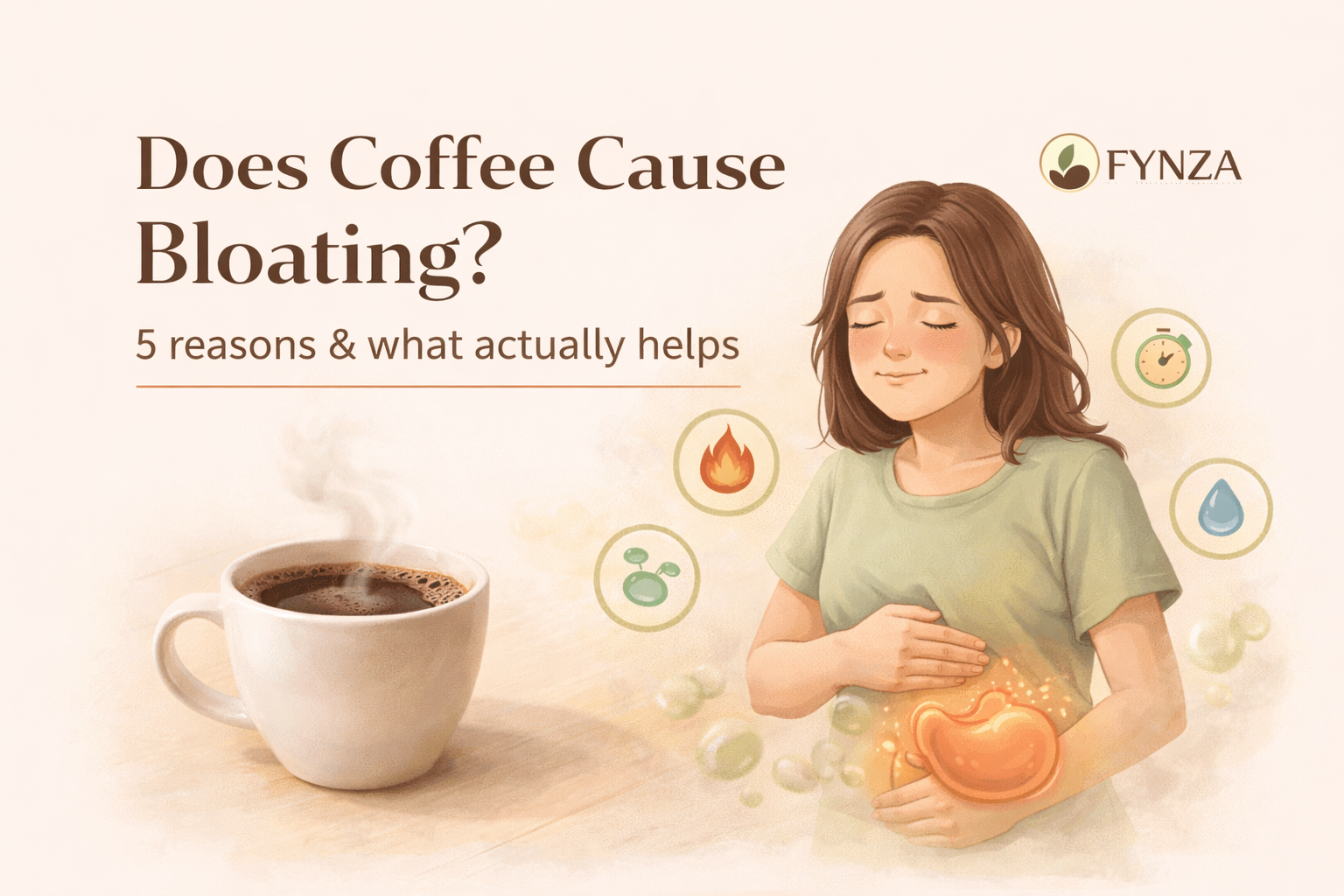 Does Coffee Cause Bloating? 5 Simple Reasons & the Best Fix