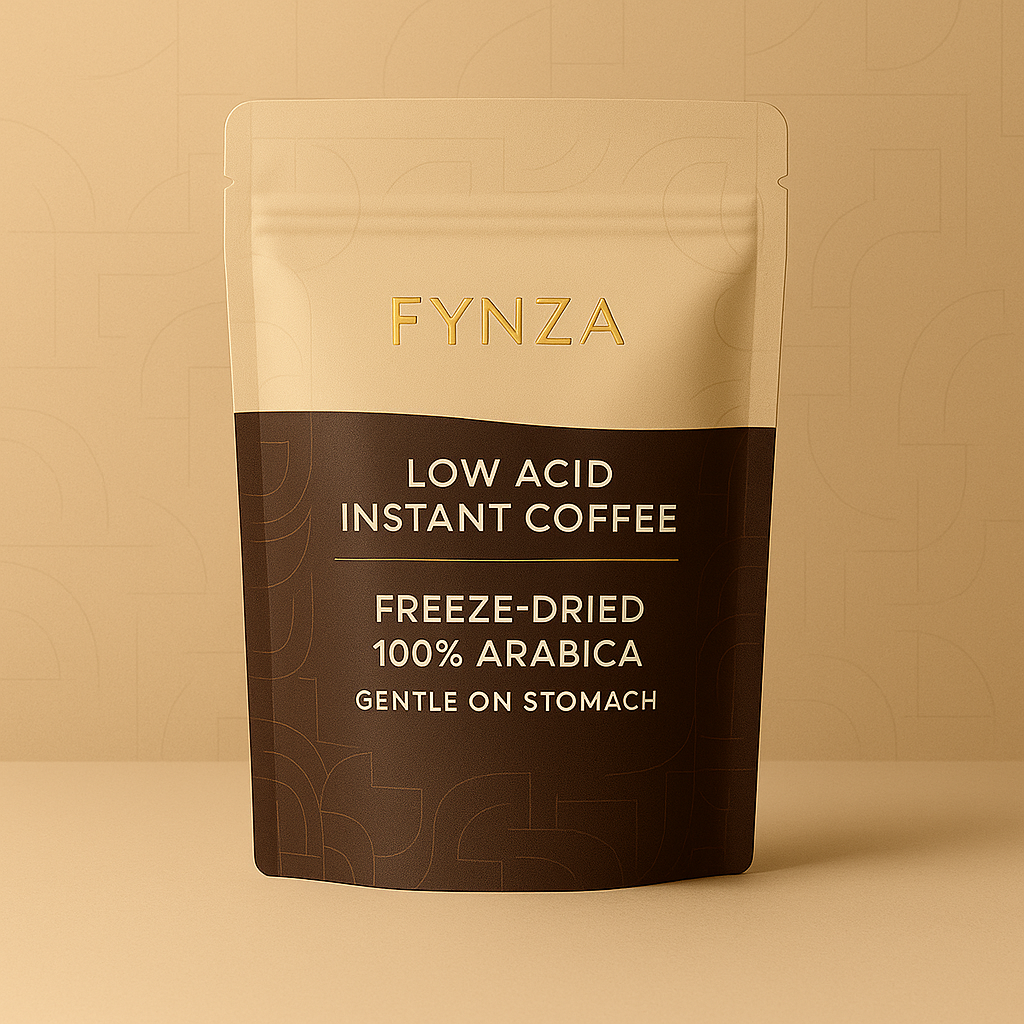 coffee for acidity, low acid coffee pouch of FYNZA coffee